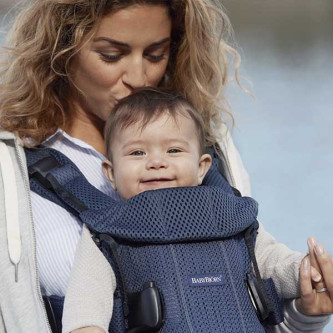 BabyBjorn - Marsupiu anatomic One Air - Navy Blue, 3D Mesh