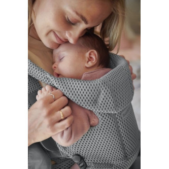 BabyBjorn - Marsupiu anatomic Move, Grey, 3D Mesh
