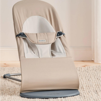 BabyBjorn - Balansoar Balance Soft Khaki cu detalii Beige, Tesatura