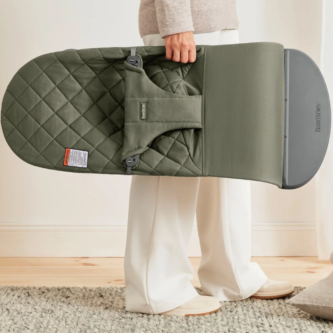 BabyBjorn - Balansoar Bliss Dark Green din tesatura matlasata cu aspect Clasic