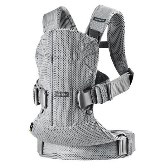 BabyBjorn - Marsupiu anatomic One Air - Silver, 3D Mesh