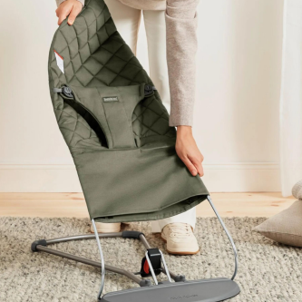 BabyBjorn - Balansoar Bliss Dark Green din tesatura matlasata cu aspect Clasic
