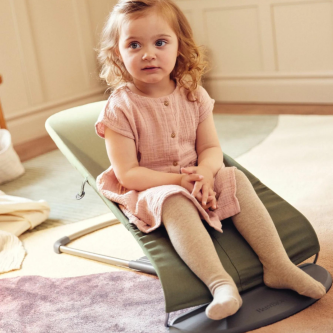BabyBjorn - Balansoar Bliss Dark Green din tesatura matlasata cu aspect Clasic