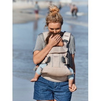 BabyBjorn - Marsupiu anatomic One Air - Pearly Pink, 3D Mesh
