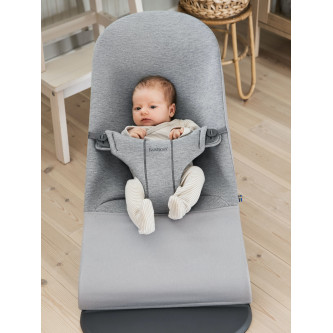 BabyBjorn - Balansoar Bliss Light Grey, 3D Jersey, cu bara de jucarii 
