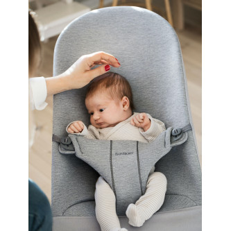 BabyBjorn - Balansoar Bliss Light Grey, 3D Jersey, cu bara de jucarii 