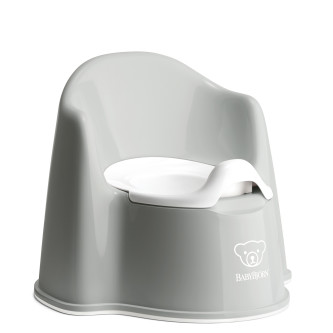 BabyBjorn – Olita cu protectie spate Potty Chair Grey / White
