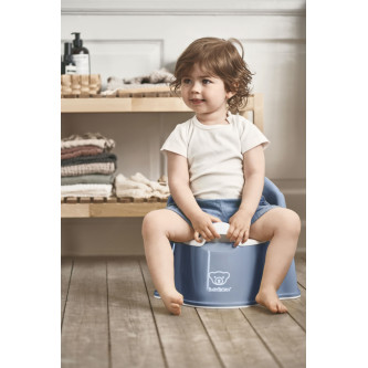 BabyBjorn - Olita cu protectie spate Potty Chair Deep blue/White