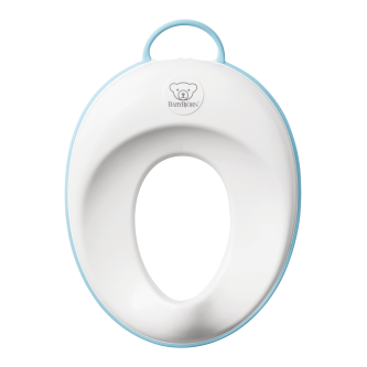 BabyBjorn - Reductor pentru toaleta Toilet Training Seat, White/Turquoise