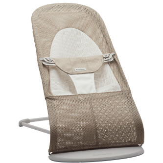 Baby Bjorn - Balansoar Balance Soft, Grey Beige/White, Mesh 