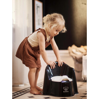 BabyBjorn - Olita cu protectie spate Potty Chair Black/White
