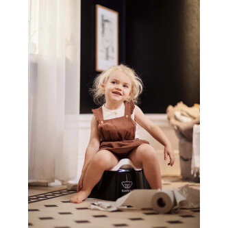 BabyBjorn - Olita cu protectie spate Potty Chair Black/White