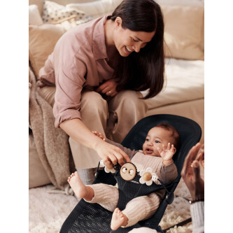 BabyBjorn - Bara de jucarii, Googly eyes Black/White– pentru balansoarele BabyBjorn