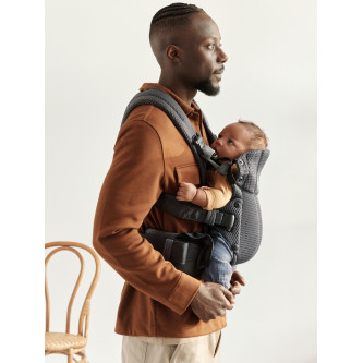 BabyBjorn - Marsupiu anatomic cu multiple pozitii de purtare colectia Harmony, 3D Mesh, Anthracite - Editie Limitata