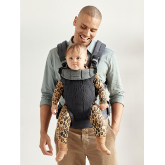 BabyBjorn - Marsupiu anatomic cu multiple pozitii de purtare colectia Harmony, 3D Mesh, Anthracite - Editie Limitata