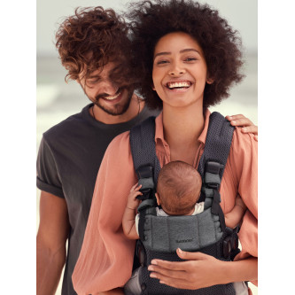 BabyBjorn - Marsupiu anatomic cu multiple pozitii de purtare colectia Harmony, 3D Mesh, Anthracite - Editie Limitata