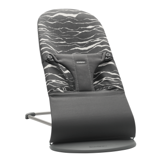 BabyBjorn - Balansoar Bliss Anthracite/Landscape Bumbac - Editie Limitata