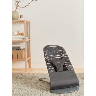 BabyBjorn - Balansoar Bliss Anthracite/Landscape Bumbac - Editie Limitata