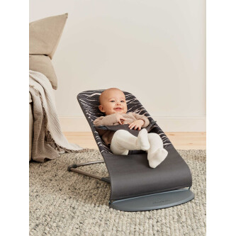 BabyBjorn - Balansoar Bliss Anthracite/Landscape Bumbac - Editie Limitata