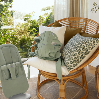 Baby Bjorn - Marsupiu ergonomic Baby Carrier Hold, Light Green, tesatura periata