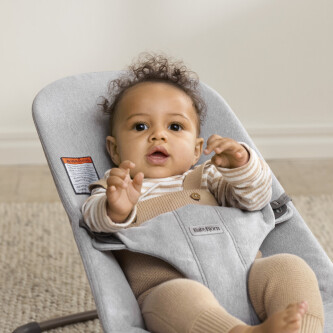 BabyBjorn - Balansoar Bliss Light Gray din tesatura melange cu aspect Clasic